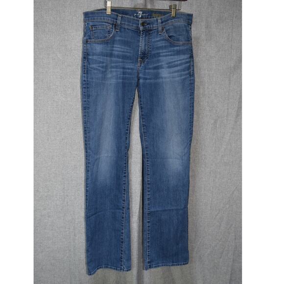 7 For All Mankind Bootcut Jeans Men’s 36x32 Blue Medium Wash - Picture 1 of 3